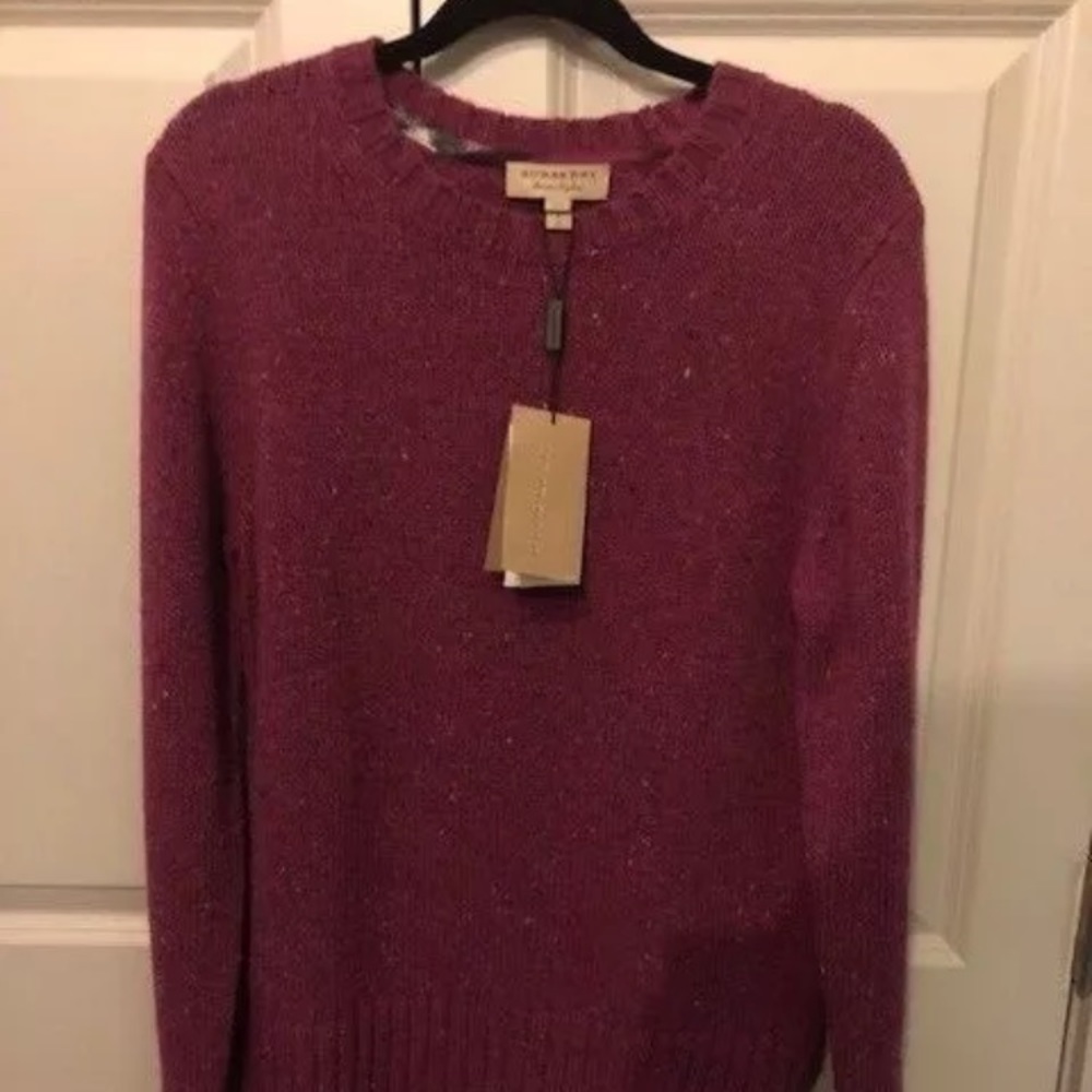 Burberry wool sweater fuchsia